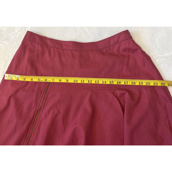 Soft Surroundings Womens Linen Blend A-Line Skirt Size M Berry Lined Flowy - Picture 4 of 7